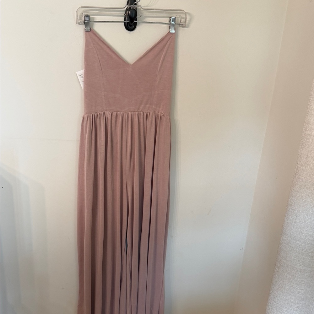 Mod Ref Strapless V-Neck Maxi Dress in Mauve Pink